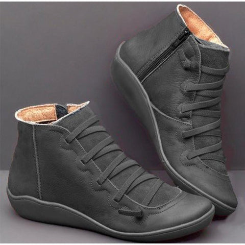Spring Flat Shoes Female Casual Short Boots Fashion-BS00976-Veeddydropshipping