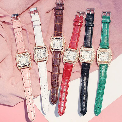 Bracelet Watches Set Ladies Leather Band Quartz Wristwatch -JW00914-Veeddydropshipping