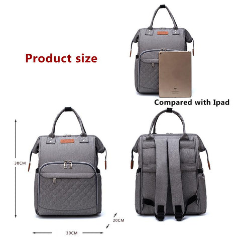 LEQUEEN Mummy Bag Diaper Bag Baby Care Large Capacity Mom-TB00244-Veeddydropshipping