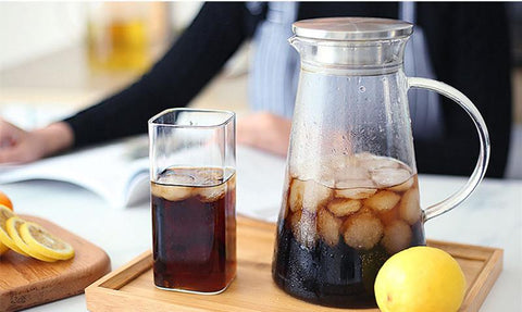 Square Glass Cup Mug Heat-Resistant Water Cups-HA01278-Veeddydropshipping