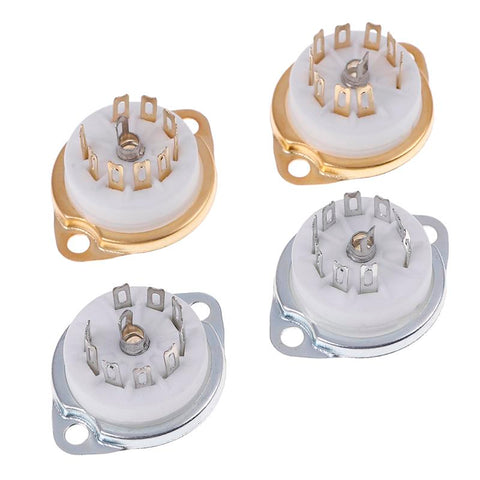 1pc Ceramic 9pin GZC9-F-G PCB MOUNT Tube Socket FOR 12AX7 12AT7-CE00872-Veeddydropshipping