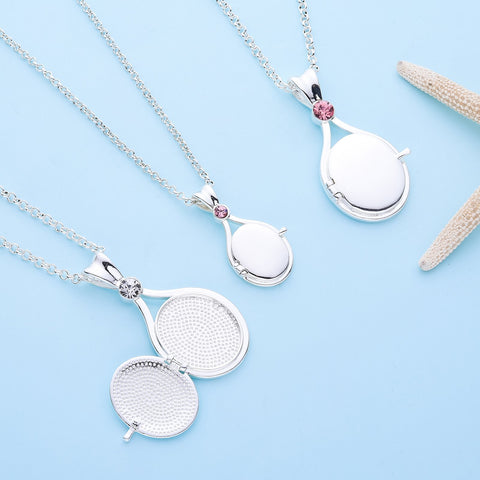 Pendant Necklace Crystal Mermaid for Girls Cute Necklaces-JW01207-Veeddydropshipping