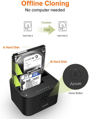 Dual-bay Hard Drive Docking Station-CO00958-Veeddydropshipping