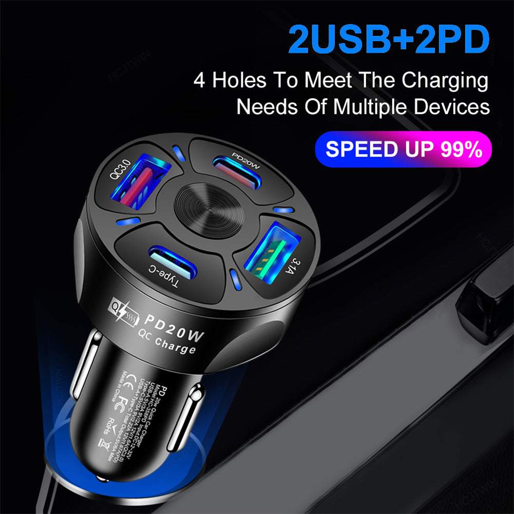 4 Ports Dual USB Type-C PD 38W/20W-PA01157-Veeddydropshipping