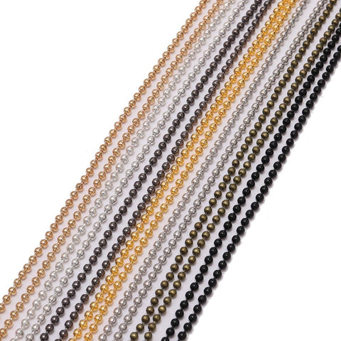 Metal Ball Bead Chains Findings Bulk Necklace Chain diy-JW01542-Veeddydropshipping