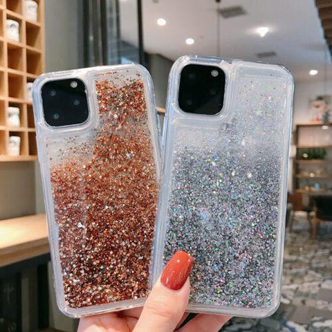 For iPhone 14 13 12 11 Pro Max XR XS X 8 Liquid Quicksand Shockproof Case Cover-PA00162-Veeddydropshipping