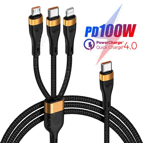 3in1 PD USB C Cable Fast Charging Micro USB Type C Cable-Veeddydropshipping