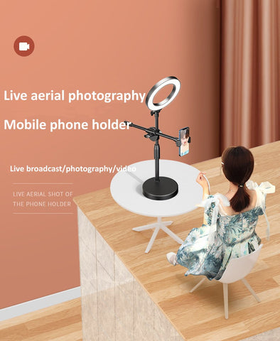 LED Ring Light Mobile Phone Live Broadcast Bracket Tripod Boom Arm -CE00509-Veeddydropshipping