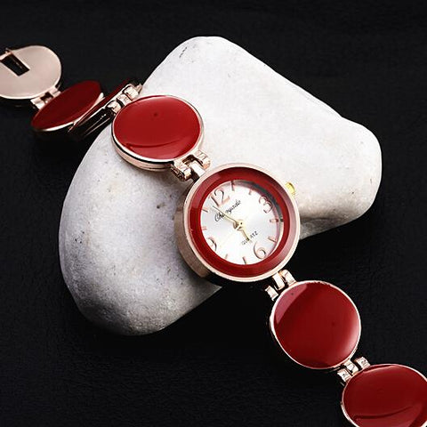 Fashion Casual Colors Wafer Design Round Dial Bracelet Watch -JW01109-Veeddydropshipping