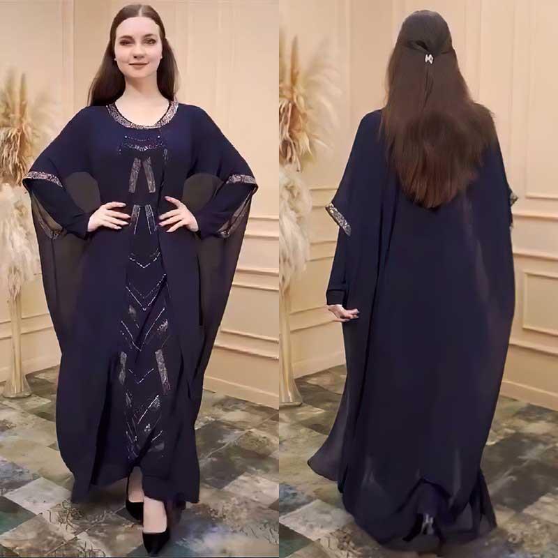 African Long Sleeve Long Dress Maxi Dress-Veeddydropshipping
