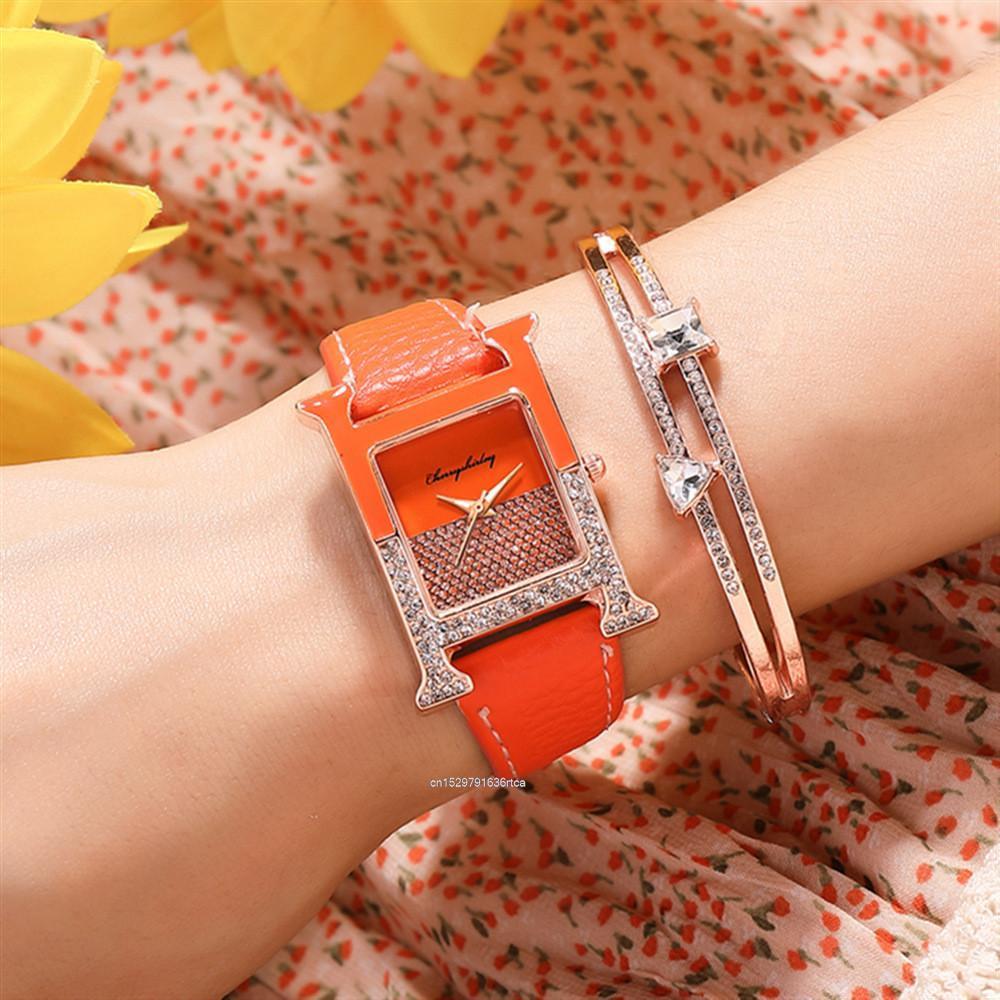 Diamond Luxury Leather Ladies Quartz Watch Crystal -JW00940-Veeddydropshipping