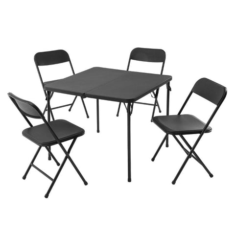5 Piece Resin Card Table and Four Chairs Set-HA01594-Veeddydropshipping