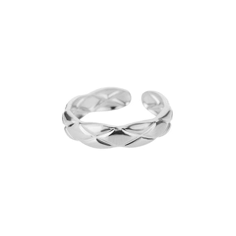 Zircon Cross Wrap Rings For Women Steel Adjustable Finger Ring-JW01404-Veeddydropshipping