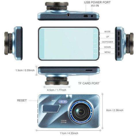 Full HD 1080P Car DVR Video Recorder Dash Camera Rear Cycle G Dashcam-AM00702-Veeddydropshipping