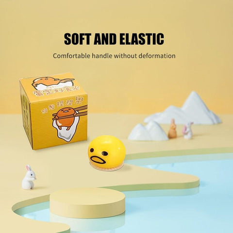2 Pcs Squishy Puking Egg Yolk Stress Ball with Yellow Stress Toy-TB01507-Veeddydropshipping