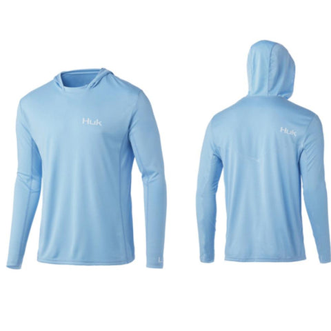 Fishing Shirts HUK Fish Clothing Long Sleeve T-shirt UPF 50 Hood Sun Protection -OS00488-Veeddydropshipping