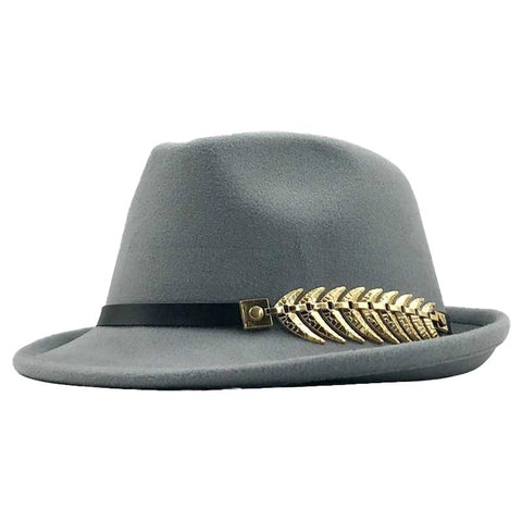Autumn Elegant Lady Gangster Felt Homburg-MF01023-Veeddydropshipping