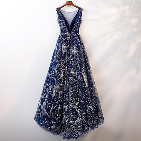 New O-Neck Evening Dress Sleeveless-WF01646-Veeddydropshipping