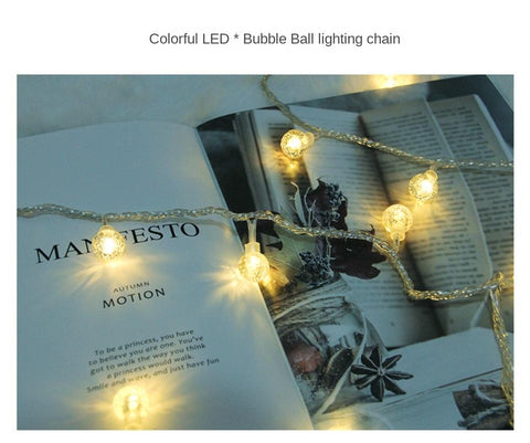 40 LED 6m Crystal Ball Battery USB Lights Outdoor IP44 Waterproof String-TI00913-Veeddydropshipping