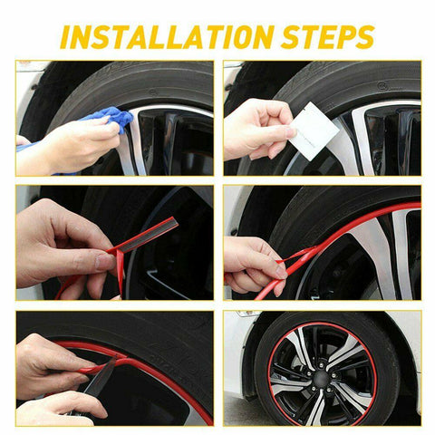 8M/Roll Rim Blades Wheel Rims Protector Decor Strip Tire Guard Line-AM00083-Veeddydropshipping