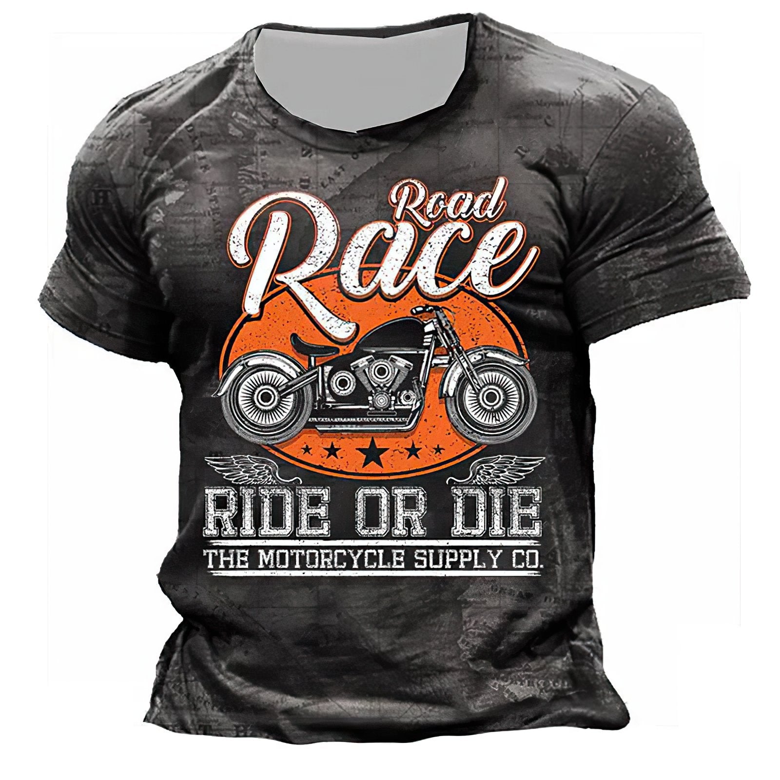 T-shirt For Men Motor Biker 3d Print Vintage Short-MF00185-Veeddydropshipping