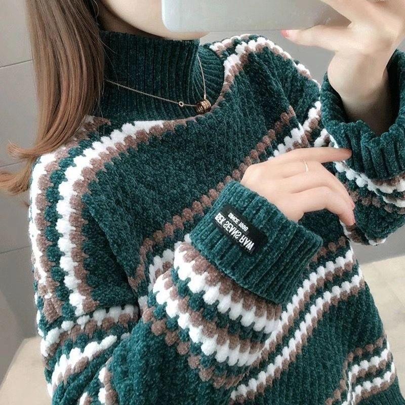 Women Warm Oversized Sweater Long Sleeve Pullover Jumper-Veeddydropshipping