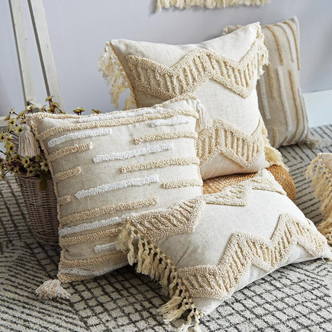 Fringed Suede Pillowcase Bohemian Style Ring Velvet-HA00546-Veeddydropshipping