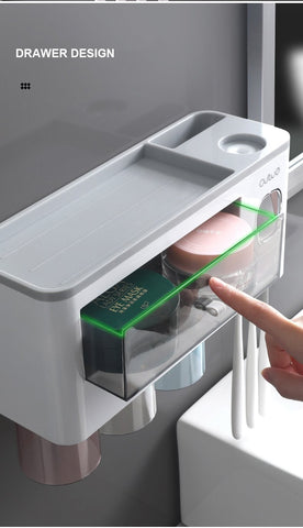 Magnetic Adsorption Inverted Toothbrush Holder-HA01016-Veeddydropshipping
