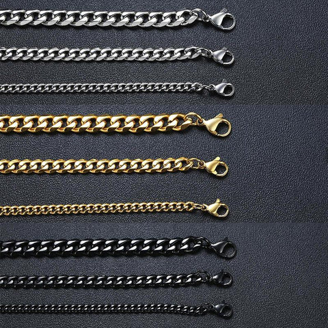 Chunky Miami Curb Chain Bracelet Stainless Steel Cuban -JW00256-Veeddydropshipping