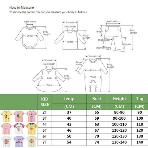 HH Girls T shirt Summer Cartoon Baby Girl T-shirt Kids Clothes Cotton-TB00945-Veeddydropshipping