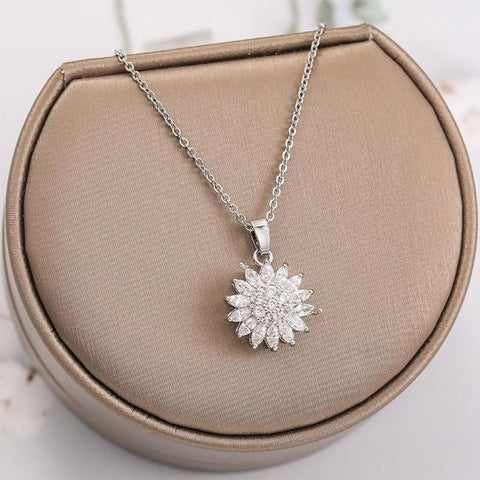 Sunflower Pendant Necklace for Women Jewelry Luxury-JW01192-Veeddydropshipping