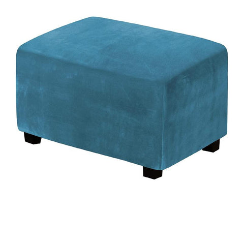 Velvet Rectangle Ottoman Stool Cover-HA00542-Veeddydropshipping
