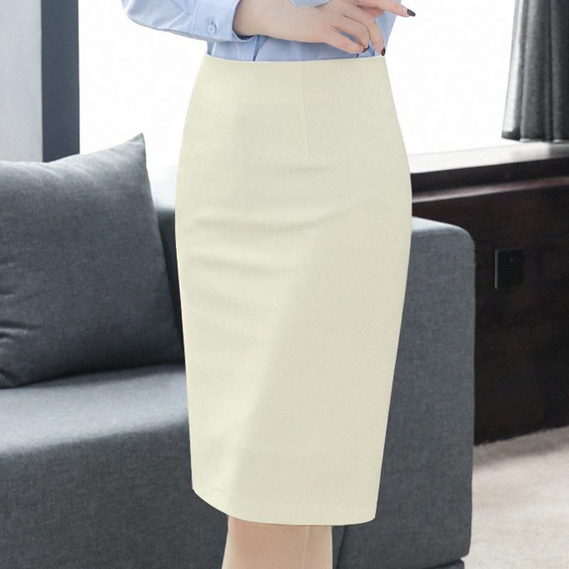 Women Fashion Korean Style Plus Size High Waist Knee Skirt-WF00433-Veeddydropshipping