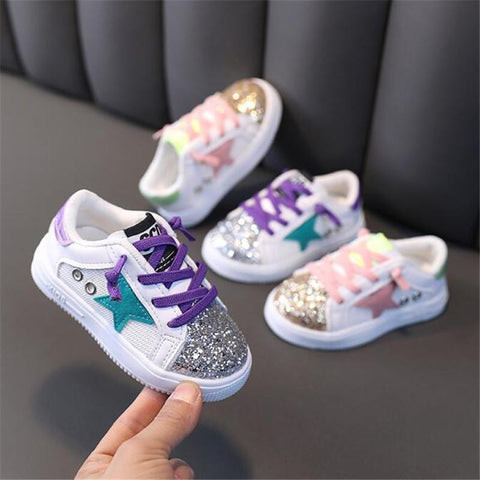 Fashion Sequins Children&#39;s Shoes Leather Girls-TB00178-Veeddydropshipping