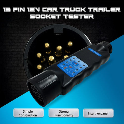 12V 7 13 Pin Trailer Tester Towing Vehicle Light Plug Socket Wiring Test-AM00280-Veeddydropshipping