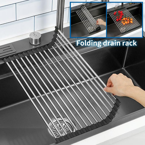 Waterfall Kitchen Sink Large Single Slot-TI00625-Veeddydropshipping