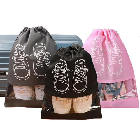 Visible Shoe Organizer Dustproof Drawstring Storage Bag-HA01123-Veeddydropshipping