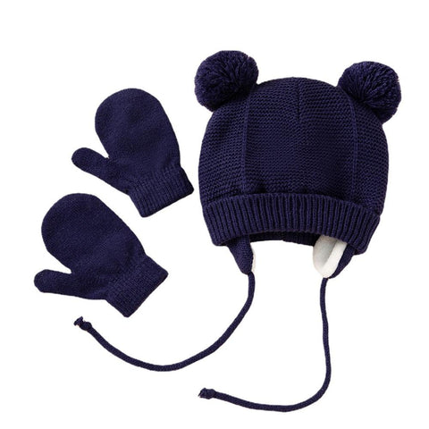 Winter Baby Stuff Hat for Boy Girls Accessories Knited Cap Kids Hat Fleece-TB00457-Veeddydropshipping