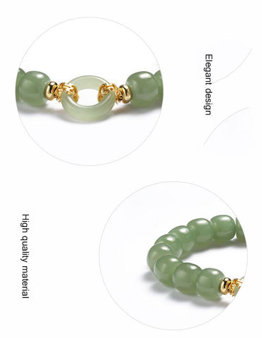 Natural Hetian Jade Bracelet Elegant RetroWomen Casual Jewelry-JW00895-Veeddydropshipping
