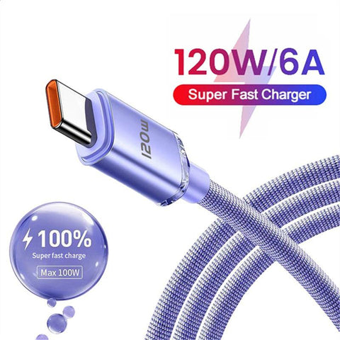 120W Fast Charging Wire USB Type C Cable For Huawei Honor 100W/66W USB C-PA00416-Veeddydropshipping
