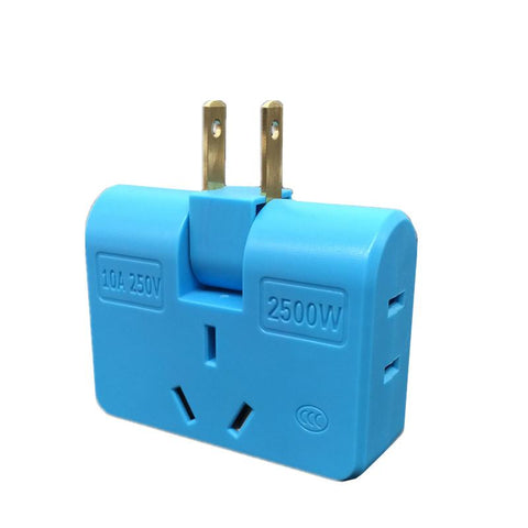 US Adapter One In Three Converter 180 Degree Rotation Extension Plug Wireless Outlet -CE00224-Veeddydropshipping