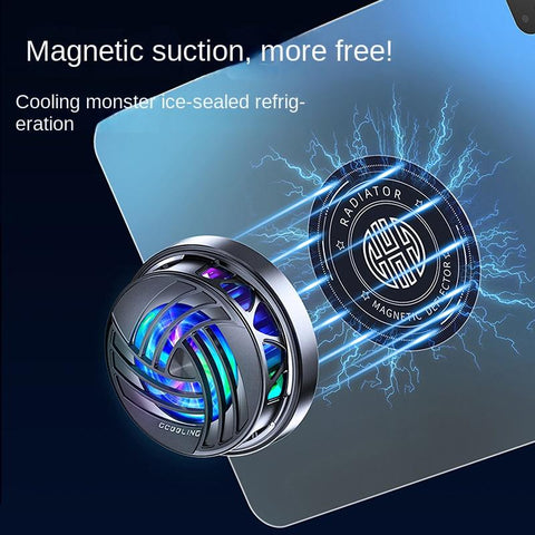 2022 new mobile phone cooler radiator Magsafe PUBG RGB phone tablet radiator semiconductor-PA00612-Veeddydropshipping