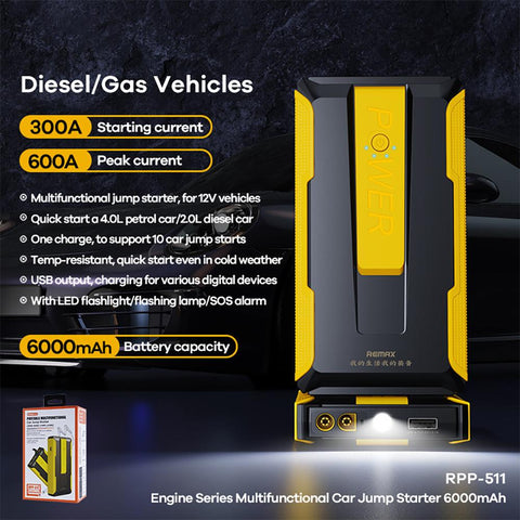 Car Jump Starter Air Compressor Power Bank Lighting 4 In 1 Portable-AM00754-Veeddydropshipping
