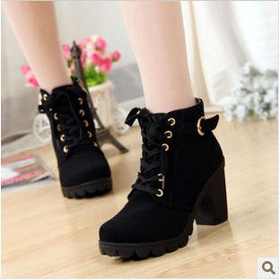 shoes high heels 8.5 cm lace-up women boots boots-BS01014-Veeddydropshipping