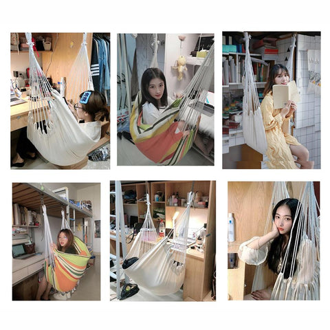 Hammock Chair Outdoor Portable Folding Hanging Rope Swing-HA01645-Veeddydropshipping