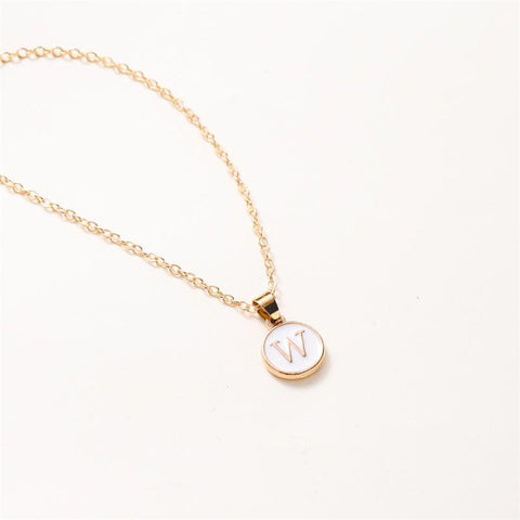 A-Z 26 Letter Initial Necklace for Women Men Couple Fashion-JW01204-Veeddydropshipping