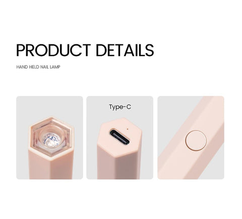 Portable Mini Nail Dryer Lamp UV LED Nail Light for Curing All -BH01091-Veeddydropshipping