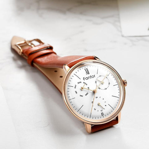 Luxury Leather Ladies Watch Woman Quartz Wristwatch-JW00985-Veeddydropshipping