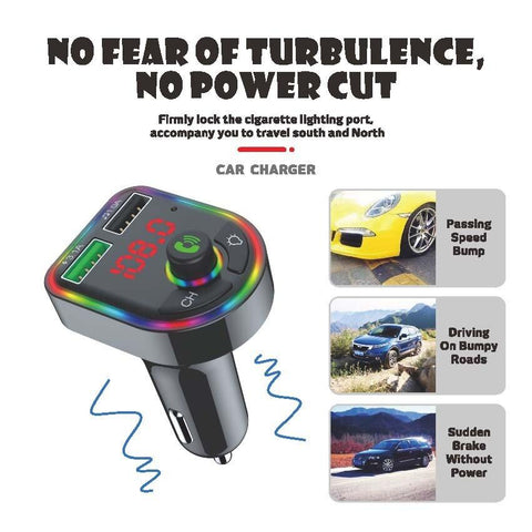35W Bluetooth 5.0 USB Car Charger Atmosphere MP3 Player 3.1-PA01131-Veeddydropshipping
