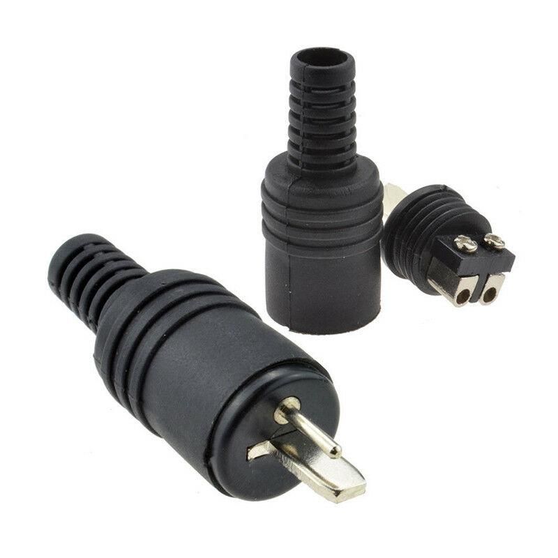 2pcs 2 Pin Black DIN Plug Speaker And HiFi Connector Screw Terminals -CE00035-Veeddydropshipping
